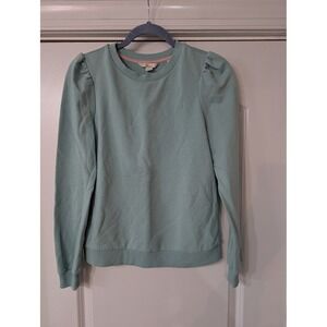 Boden Mint Green Puff Sleeve Sweatshirt Women's US 2 preppy casual elevated